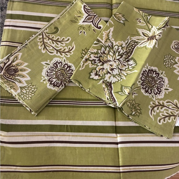 Set/ Woven Straw Trivets+ 6 Napkin Rings+4 Napkins NIB rings, NWOT Napkins - Picture 8 of 13